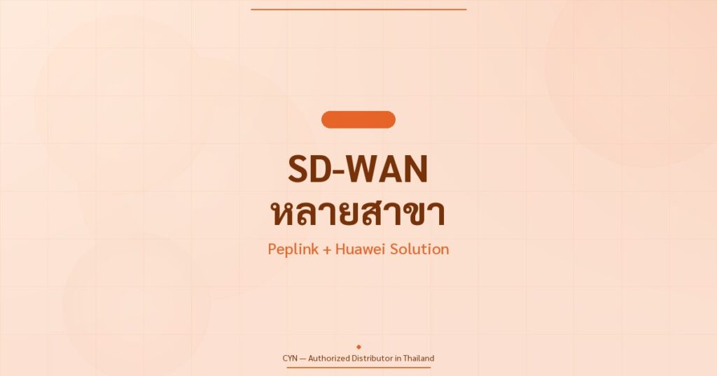 SD-WAN Peplink Huawei หลายสาขา