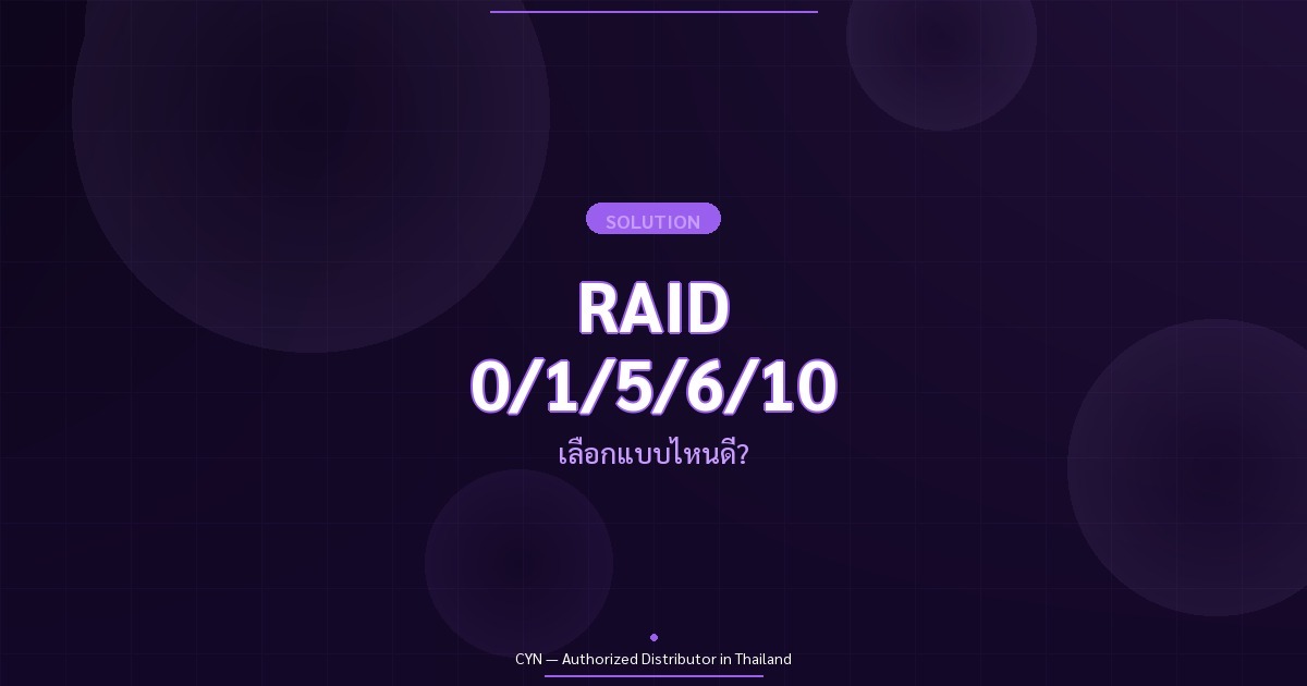 RAID 0/1/5/6/10 - เลือกแบบไหนดี? | CYN Communication