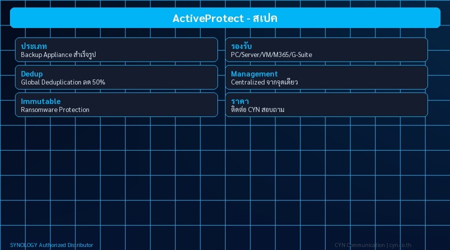 ActiveProtect - สเปค