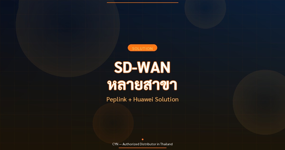 SD-WAN Peplink Huawei หลายสาขา