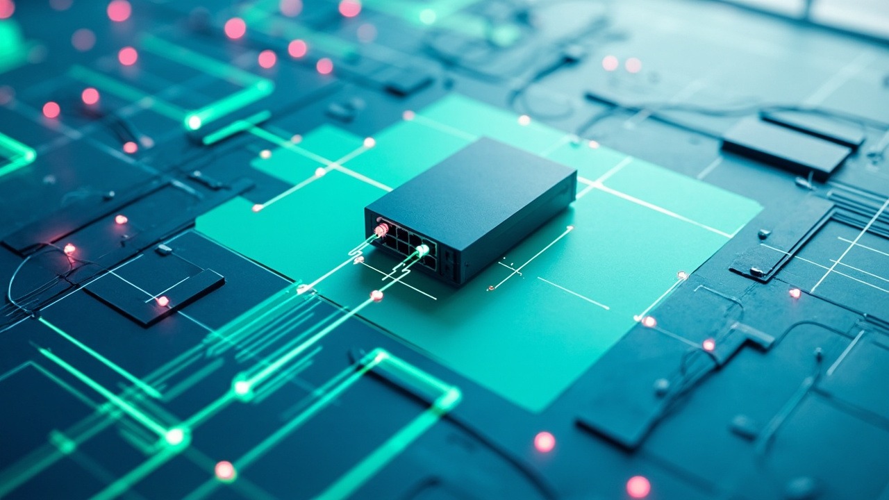 แผนภาพการแบ่ง VLAN สำหรับแยกกลุ่มงาน