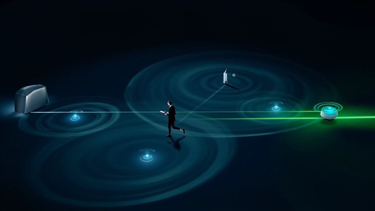 แผนภาพแสดงเทคโนโลยี Seamless Roaming สำหรับการเชื่อมต่อไร้สายที่ไม่ขาดตอน