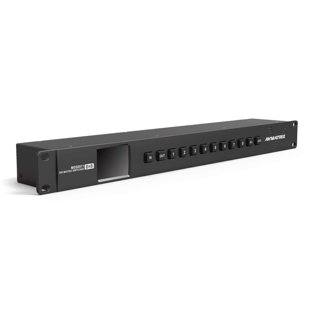 MSS0811 Matrix Switcher 8×8 3G-SDI จาก AVMATRIX สำหรับงานสตรีมมิ่งและบรอดคาสต์