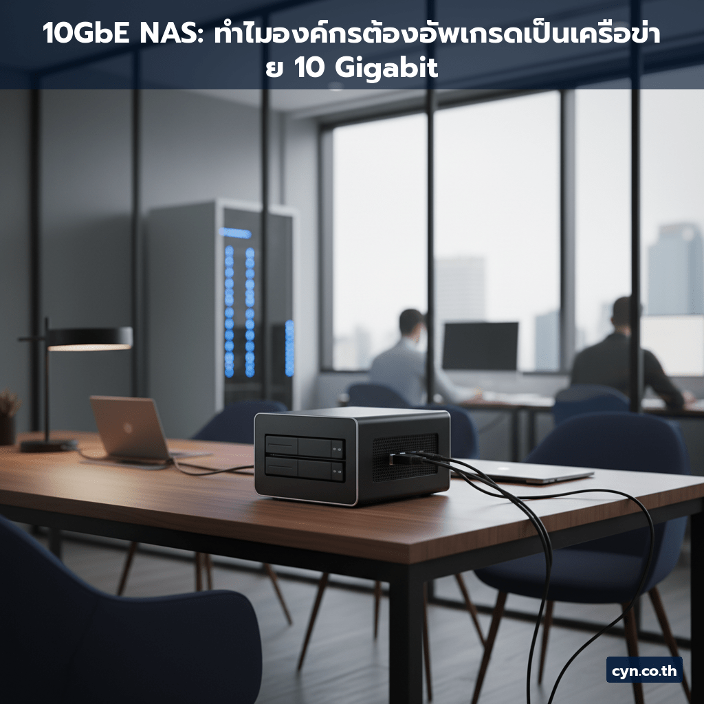 10GbE NAS: ทำไมองค์กรต้องอัพเกรดเป็นเครือข่าย 10 Gigabit - cover