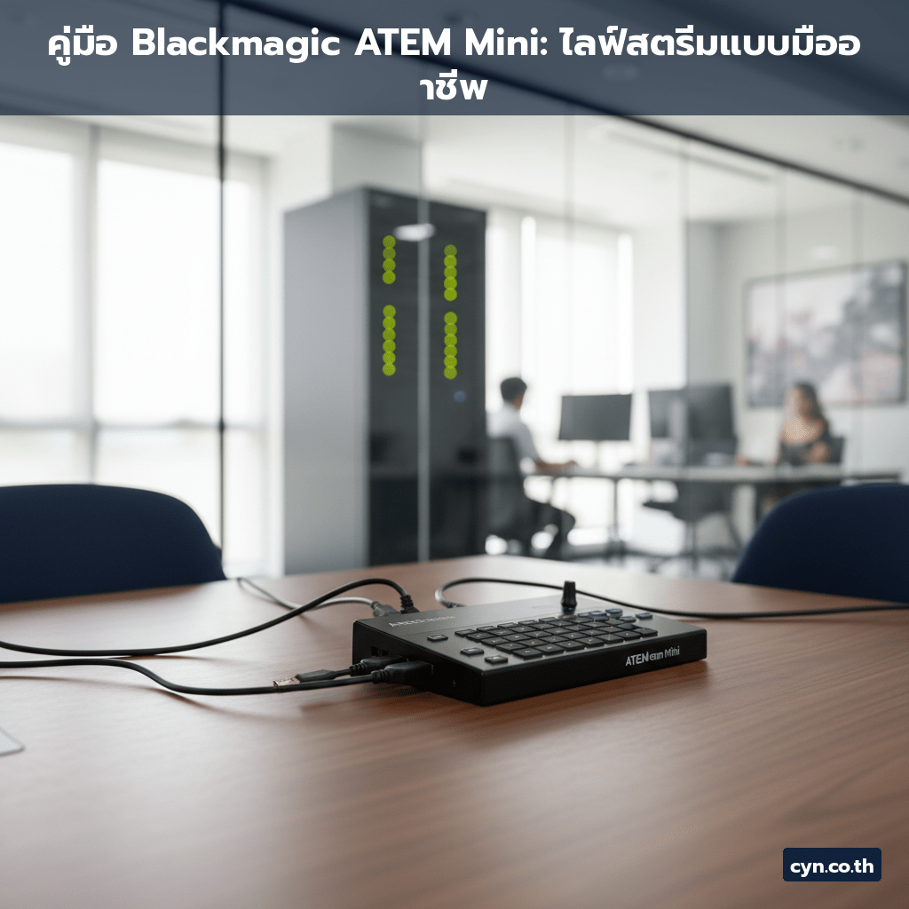 คู่มือ Blackmagic ATEM Mini: ไลฟ์สตรีมแบบมืออาชีพ - cover