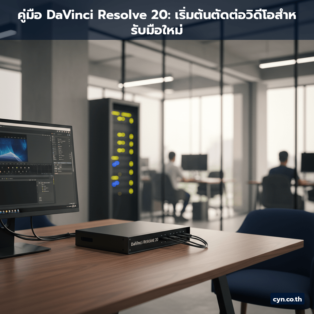 คู่มือ DaVinci Resolve 20: เริ่มต้นตัดต่อวิดีโอสำหรับมือใหม่ - cover