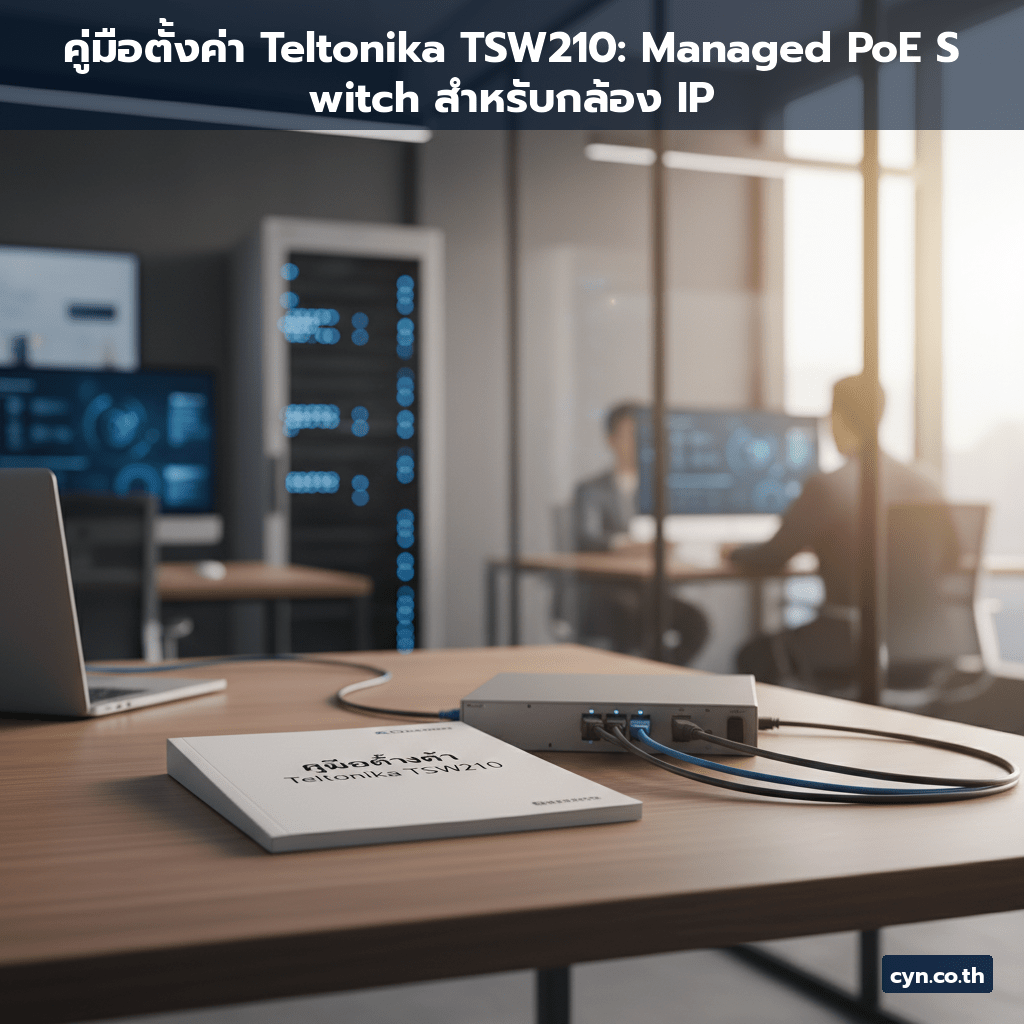 คู่มือตั้งค่า Teltonika TSW210: Managed PoE Switch สำหรับกล้อง IP - cover