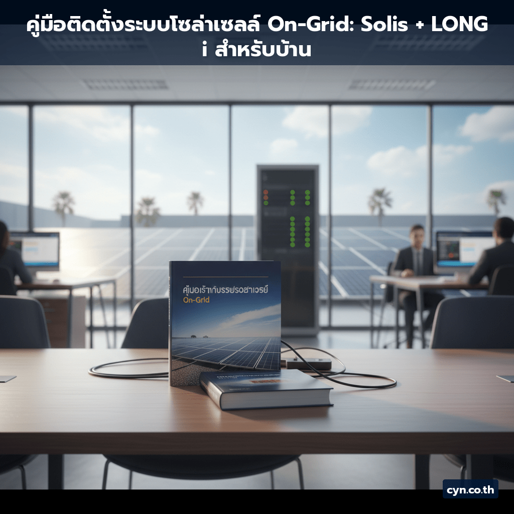 คู่มือติดตั้งระบบโซล่าเซลล์ On-Grid: Solis + LONGi สำหรับบ้าน - cover