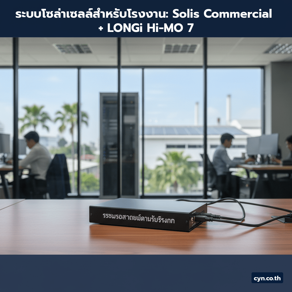 ระบบโซล่าเซลล์สำหรับโรงงาน: Solis Commercial + LONGi Hi-MO 7 - cover