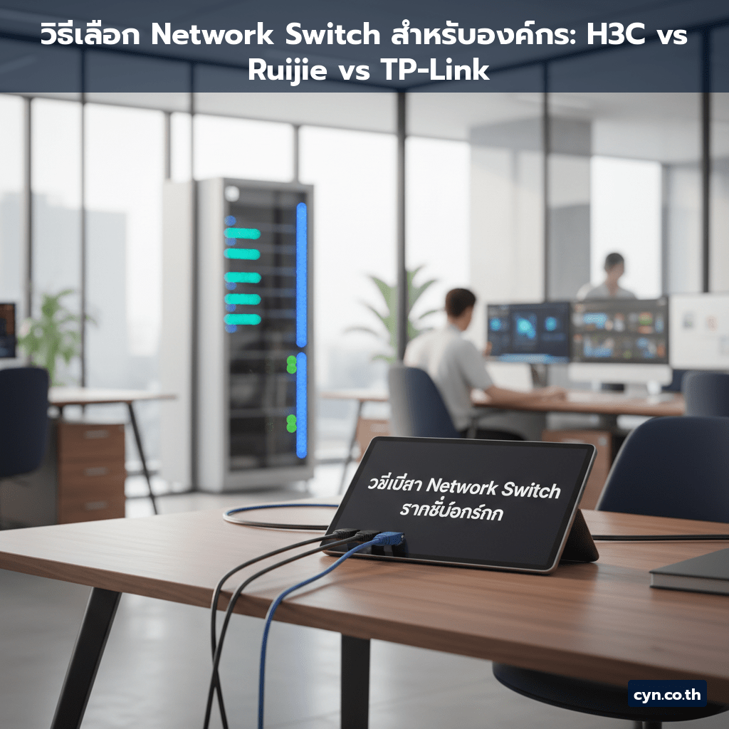 วิธีเลือก Network Switch สำหรับองค์กร: H3C vs Ruijie vs TP-Link - cover