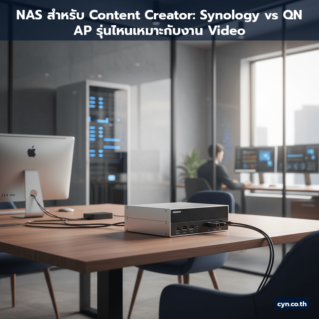 NAS สำหรับ Content Creator: Synology vs QNAP รุ่นไหนเหมาะกับงาน Video - cover