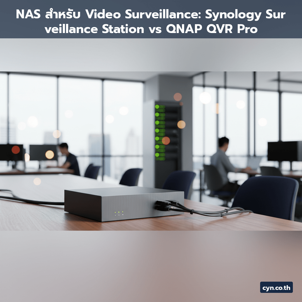 NAS สำหรับ Video Surveillance: Synology Surveillance Station vs QNAP QVR Pro - cover