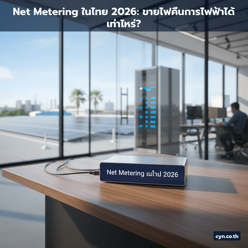 Net Metering ในไทย 2026: ขายไฟคืนการไฟฟ้าได้เท่าไหร่? - cover