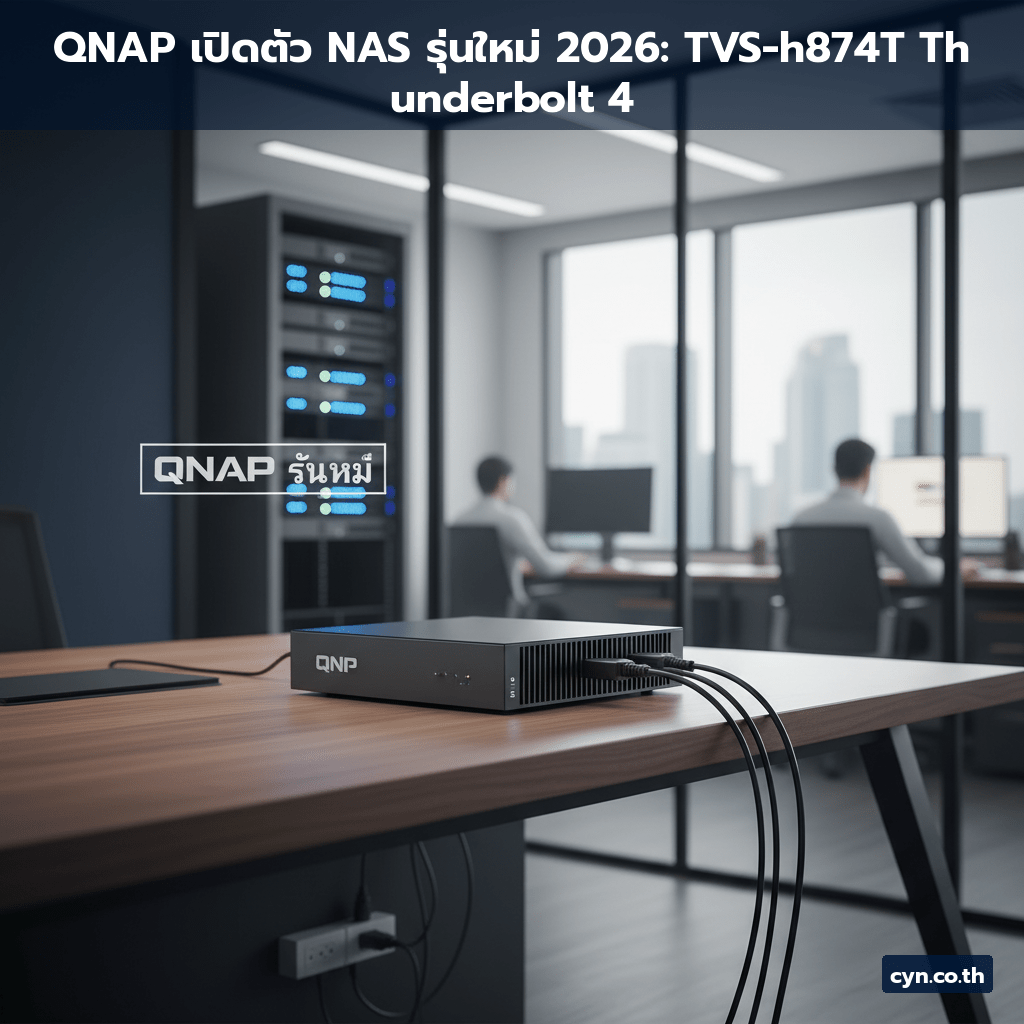 QNAP เปิดตัว NAS รุ่นใหม่ 2026: TVS-h874T Thunderbolt 4 - cover