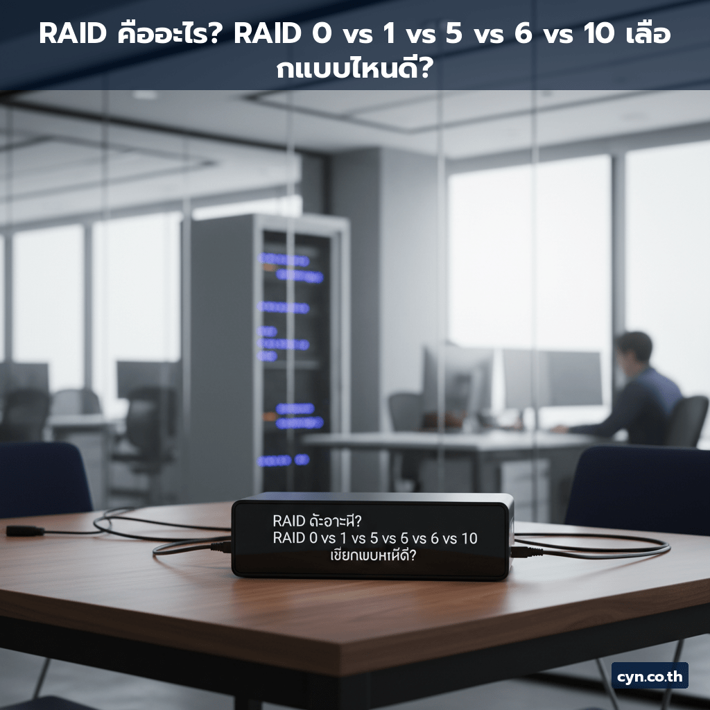 RAID คืออะไร? RAID 0 vs 1 vs 5 vs 6 vs 10 เลือกแบบไหนดี? - cover