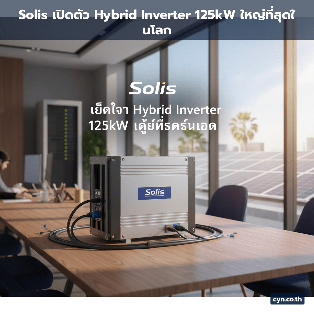 Solis เปิดตัว Hybrid Inverter 125kW ใหญ่ที่สุดในโลก - cover