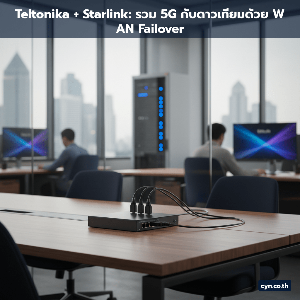 Teltonika + Starlink: รวม 5G กับดาวเทียมด้วย WAN Failover - cover