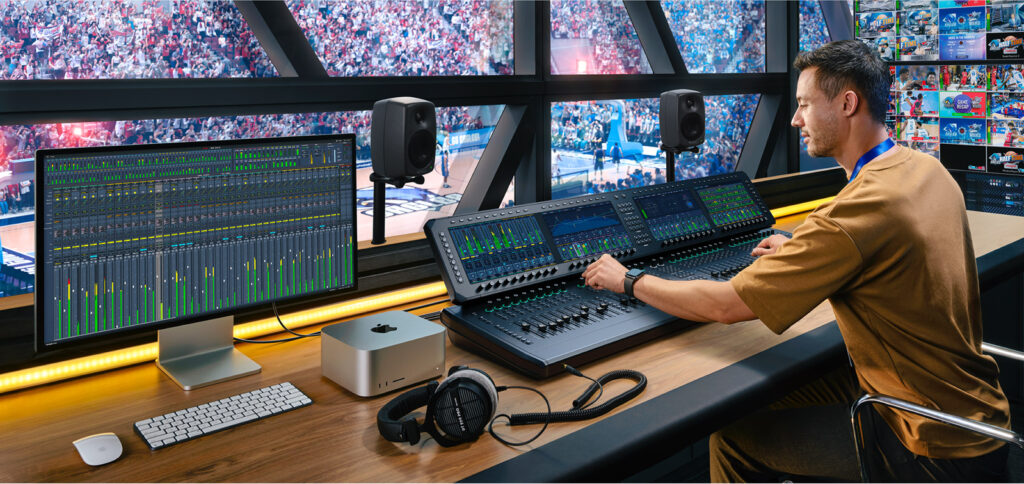 Fairlight Audio มิกเซอร์เสียงสด Blackmagic Design พร้อมหน้าจอควบคุม