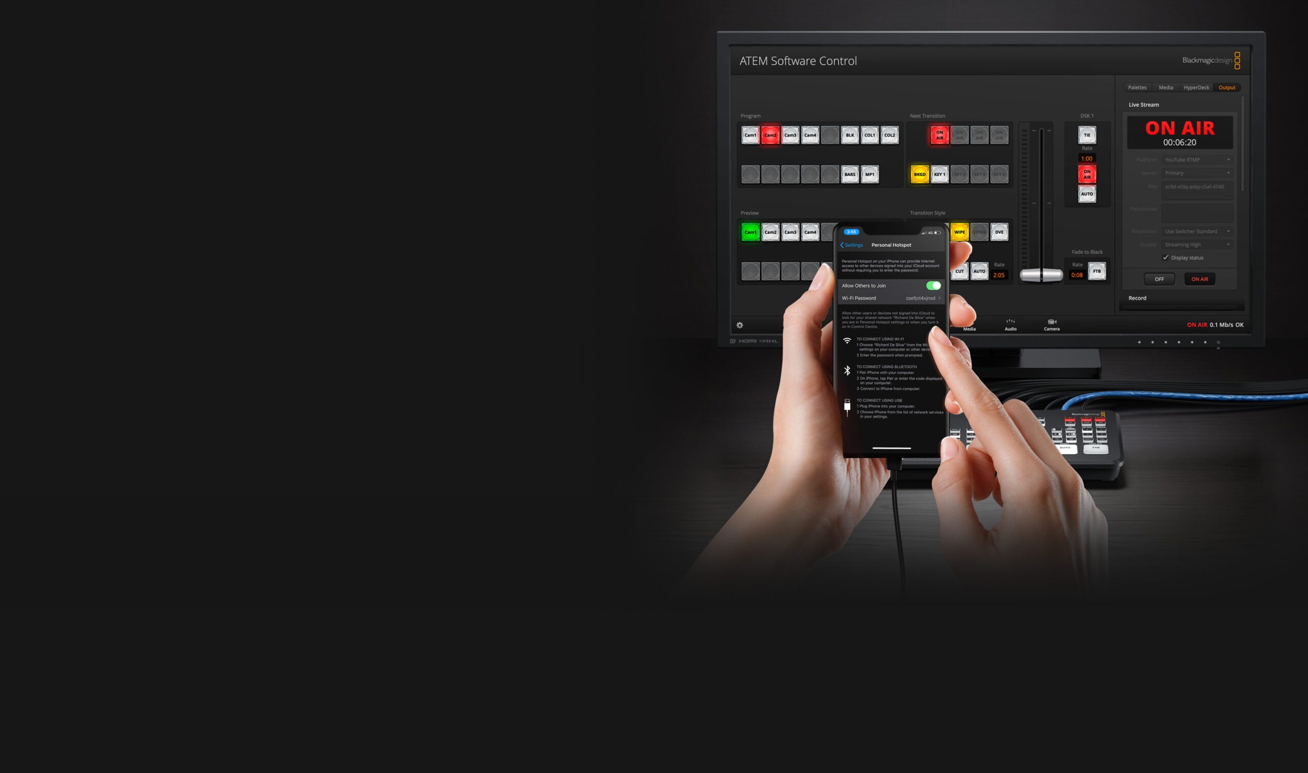 ATEM SDI — wireless streaming
