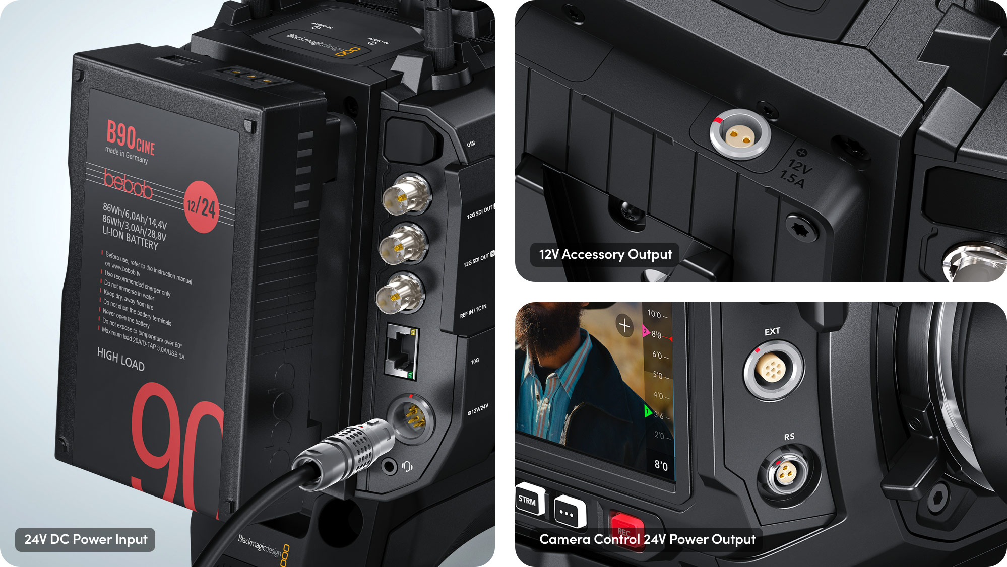 Blackmagic URSA Cine — power